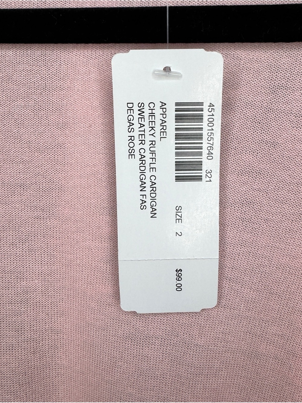 NWT Chico's Soft Pink Ruffle Open Front Cardigan Size Large - Picture 11 of 12